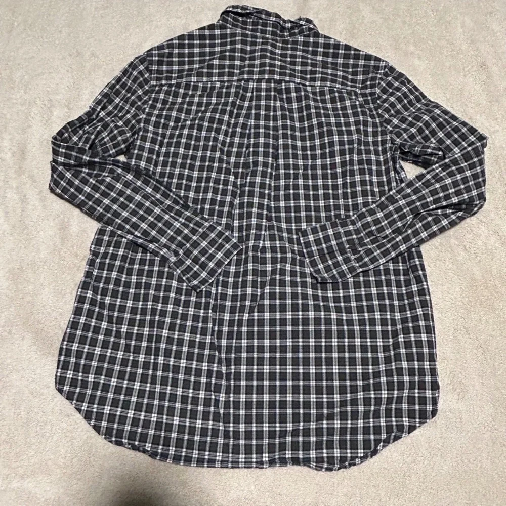 Ralph Lauren Button Down Shirt Boys L 14-16 Green Plaid Long Sleeve Pony Logo